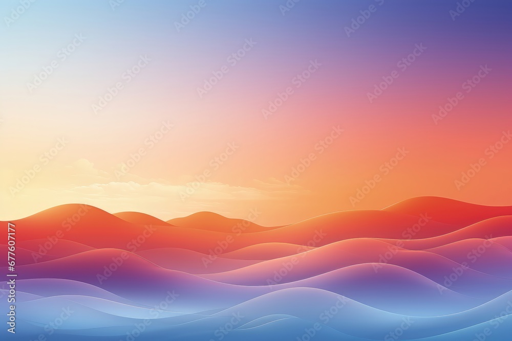 Wall mural in a visually dynamic composition, a seamless color gradient captures the essence of ocean waves. il