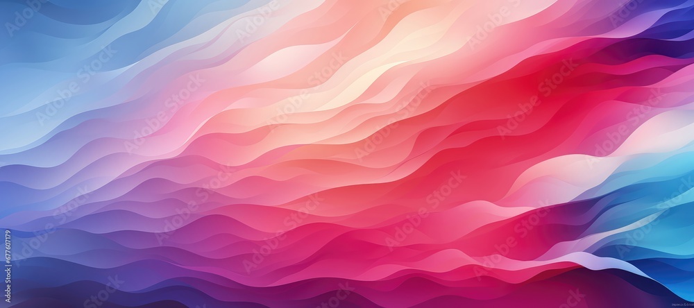 Wall mural in a visually dynamic and wide-format composition, a seamless color gradient gracefully captures the