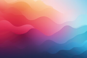 In a visually dynamic composition, a seamless color gradient gracefully captures the rhythmic patterns of waves. Illustration - obrazy, fototapety, plakaty