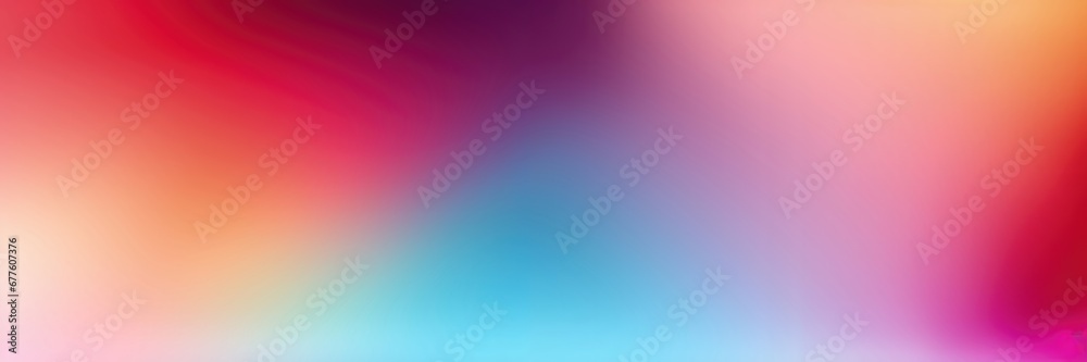 Wall mural in a wide-format presentation, a seamless color gradient contributes to the creation of a visually c