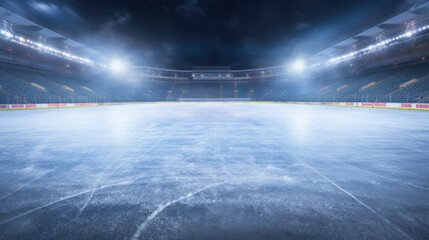 Empty hockey ice rink sport arena