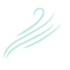 Naklejka premium doodle wind blow, gust design isolated on white background. vector hand drawn illustration