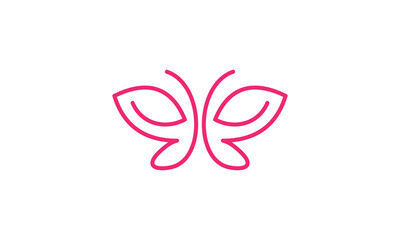 butterfly logo with line style