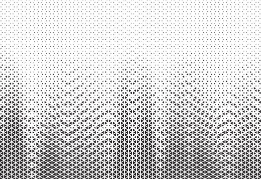 Triangle Vector Abstract Geometric Background. Halftone Triangular Retro Grunge Pattern.