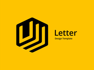 Letter U logo icon design template elements