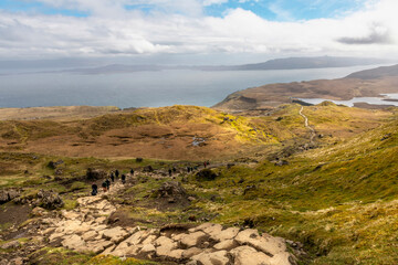 Old Man of Storr panorama view, Scotland, Isle of Skye