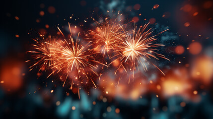fireworks in the sky HD 8K wallpaper Stock Photographic Image 