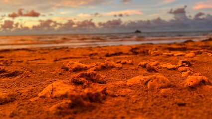 sunset in the desert