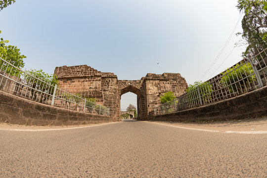 The famous Barabati Fort gate, Cuttack, Odisha, India.