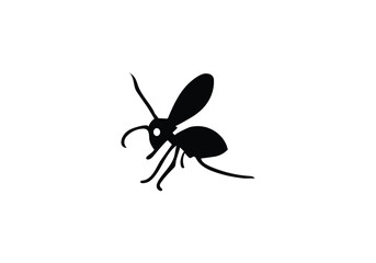 Beewolf wasp minimal style  icon illustration design