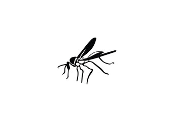 Beewolf wasp minimal style  icon illustration design