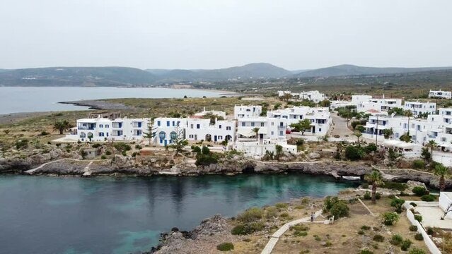 Drone footage of Kythira greek island beach, Greece