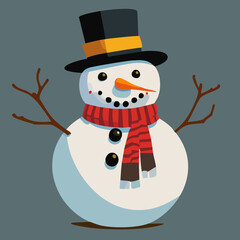 snowman with broom