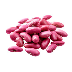 Fresh cranberry beans isolated on transparent background