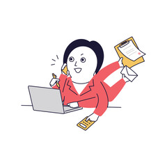 仕事を効率化してバリバリ働く、仕事ができるキャリアウーマン