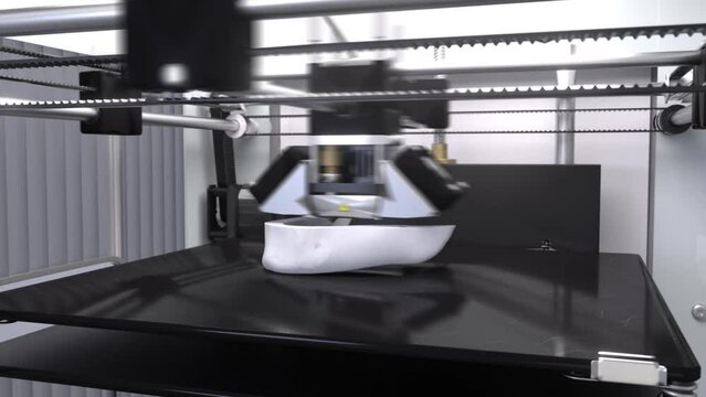 jaw, Mandible, bone, orthopedist, being 3d 3d Printed, timelapse of medical prosthesis bionic. prints model accelerated. healthcare future developments in surgery and engineering.  