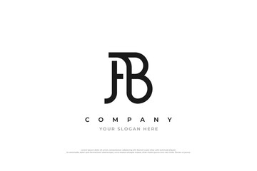 Initial Letter AB Logo Design Vector