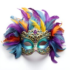 carnival mask isolated on white, city carnival mask, venetian carnival mask, 