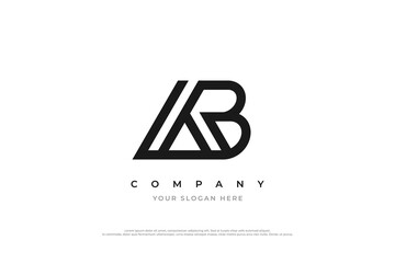 Initial Letter AB Logo Design Vector