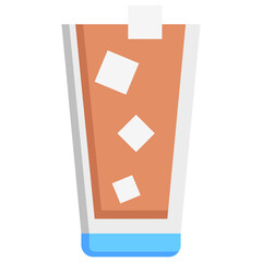 ice coffee multi color icon
