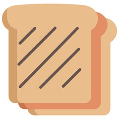 toast bakery multi color icon