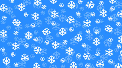 Blue seamless background with snowflakes