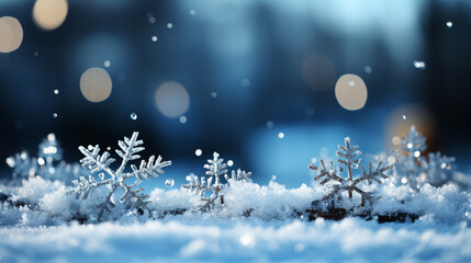 Fototapeta na wymiar winter landscape with snow HD 8K wallpaper Stock Photographic Image 