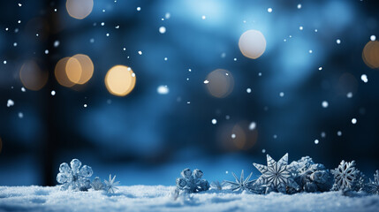 winter night landscape HD 8K wallpaper Stock Photographic Image 