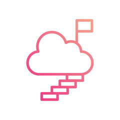 Motivation icon isolate white background vector stock illustration.