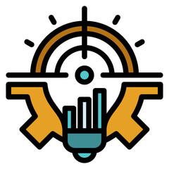 Strategy Outline Color Icon