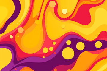 abstract background with colored waves and bubbles