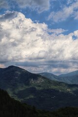 clouds over the mountains