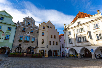 Fototapeta na wymiar Main square of historic town Cesky Krumlov