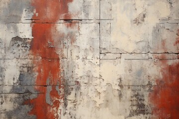 Grunge concrete wall with peeling paint,  Abstract background