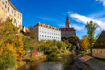 Fototapeta na wymiar Medieval town of Cesky Krumlov, South Bohemia, Czechia.