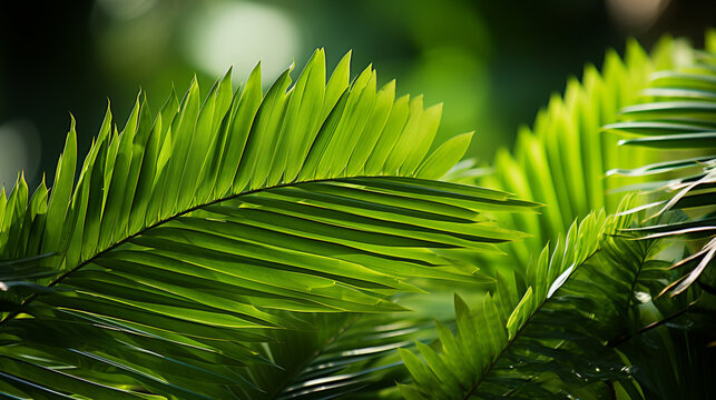 green fern leaf HD 8K wallpaper Stock Photographic Image 