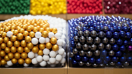 beads on a white background