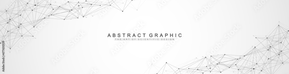 Leinwandbilder global network connection banner design template. header social network communication in the global 