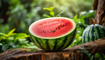 fresh watermelon on the table
