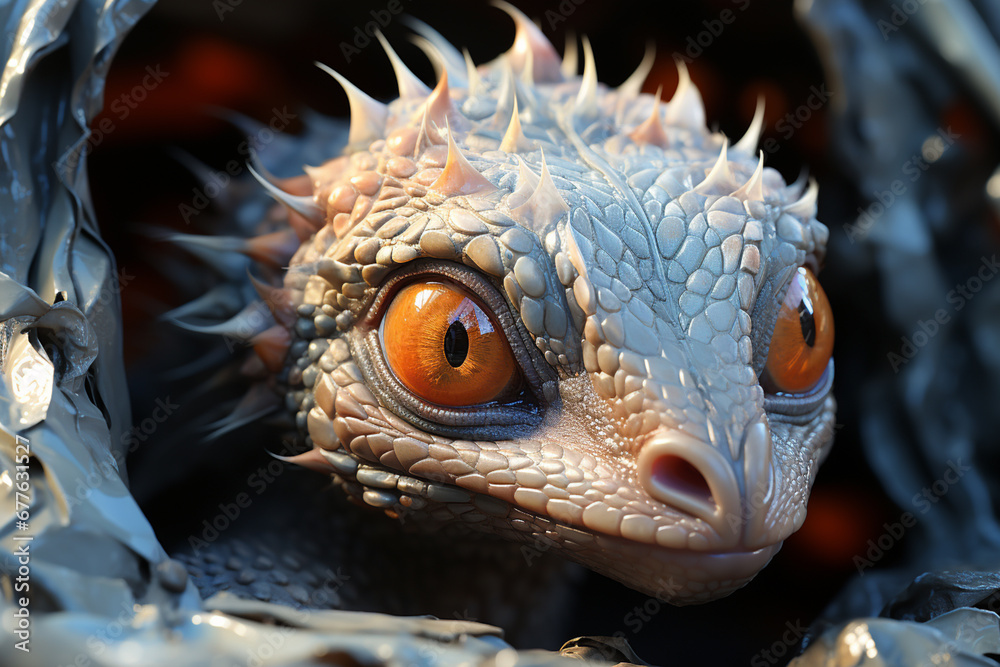 Poster a detailed close-up showcasing the intricate anatomy of a hatchling's beak and limbs as they emerge 