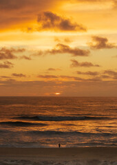 Naklejka na ściany i meble sunset over the sea Portugal 