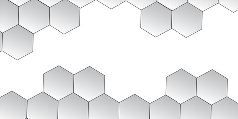 Technological hexagonal background with blue neon illumination
