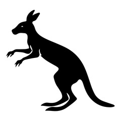 kangaroo icon vector silhouette illustration