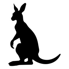 kangaroo icon vector silhouette illustration