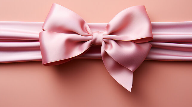 pink bow HD 8K wallpaper Stock Photographic Image 