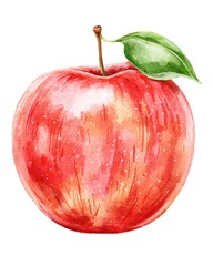 Red apple isolated on white