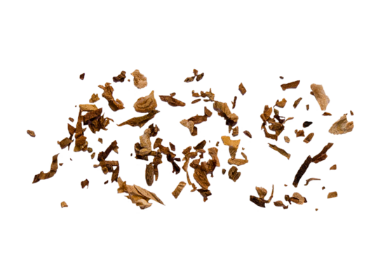 Dry tobacco PNG, isolated on a transparent background.