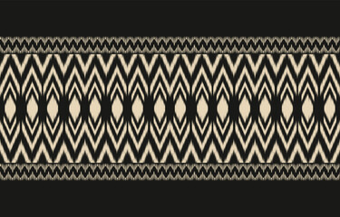 Ethnic abstract ikat art. Aztec ornament print. geometric ethnic pattern seamless  color oriental.  Design for background ,curtain, carpet, wallpaper, clothing, wrapping, Batik, vector illustration.