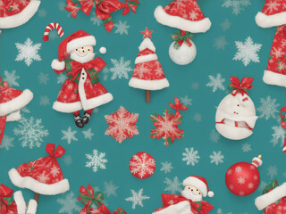 Festive Holiday Wallpaper. A cheerful and enchanting background adorned with Christmas motifs, providing a delightful screen ambiance, generated by AI
