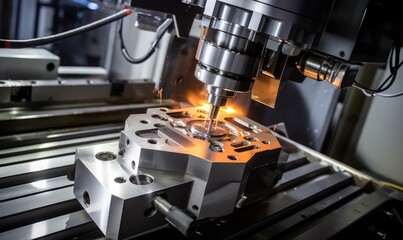 A Precision Metal Cutting Machine at Work